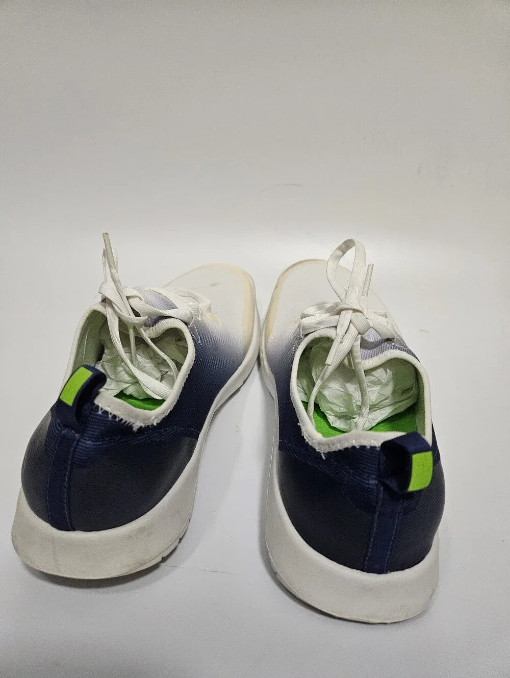 Oofos Oomg Sport LS Low White/Blue Mutare Recovery Shoes Sz 9